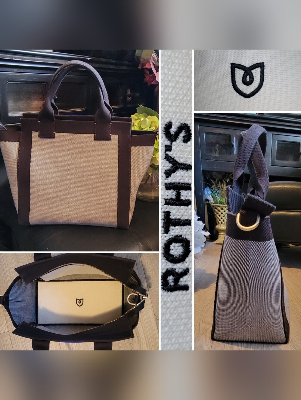 Rothy's The Handbag in Grey Mist (no strap), 10" x 16"